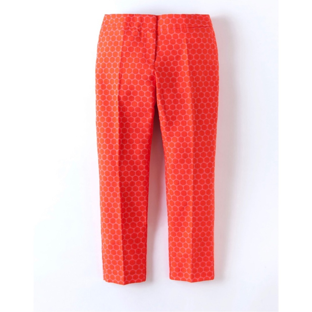 Boden Bistro Polka Dot Cropped Cotton Trouser 8